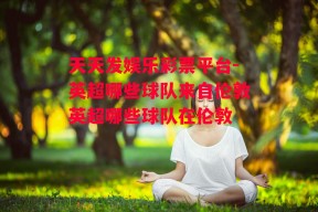 天天发娱乐彩票平台-英超哪些球队来自伦敦英超哪些球队在伦敦